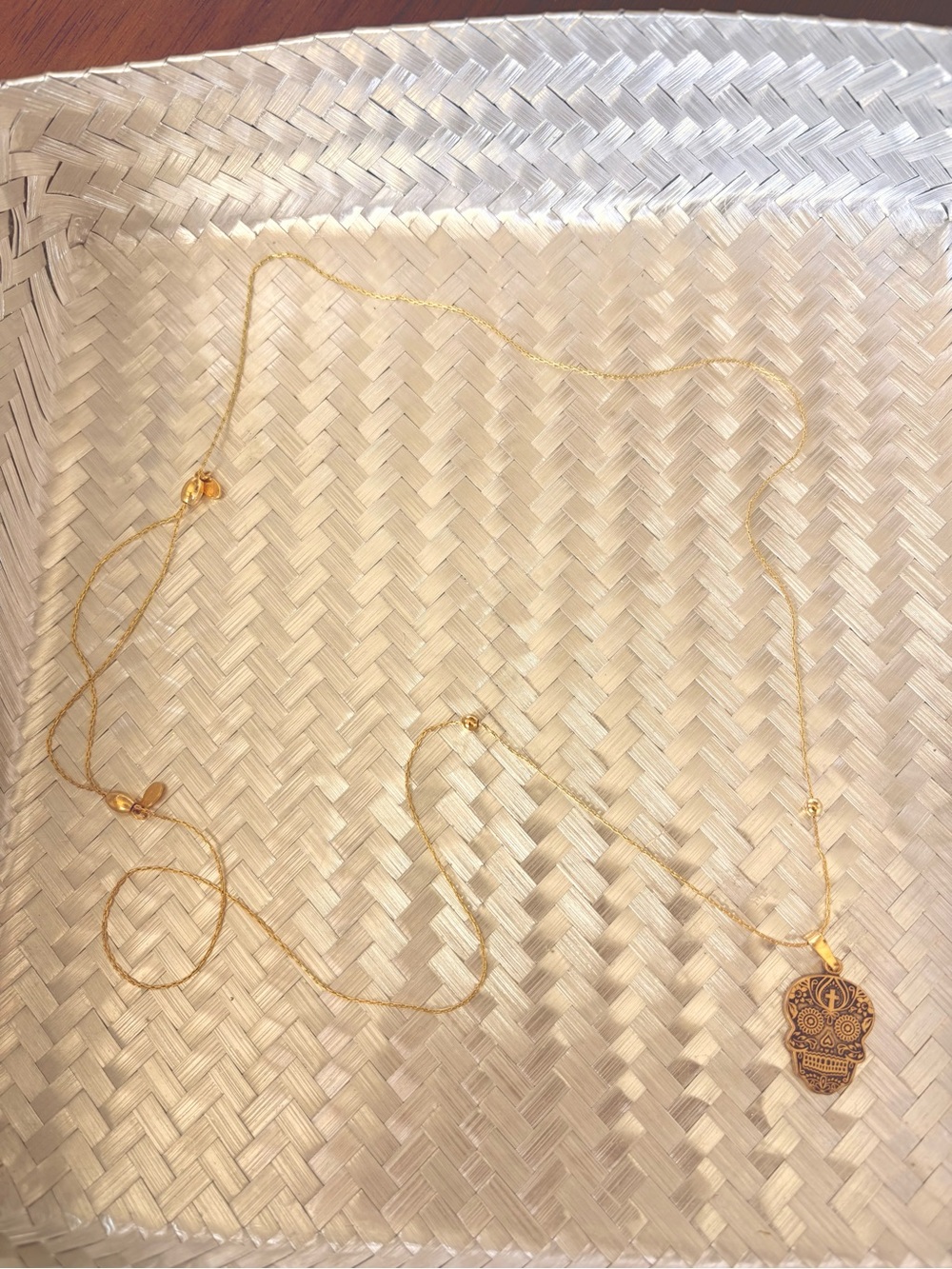 Alex and Ani Calavera Traditional Celebration Ancestor Goldtone Necklace Like - Picture 4 of 6